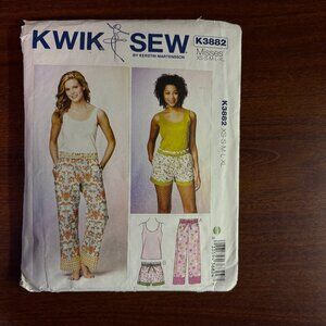 Kwik Sew Pattern K3882 for Misses' Sleep Tank, Shorts, and Pants